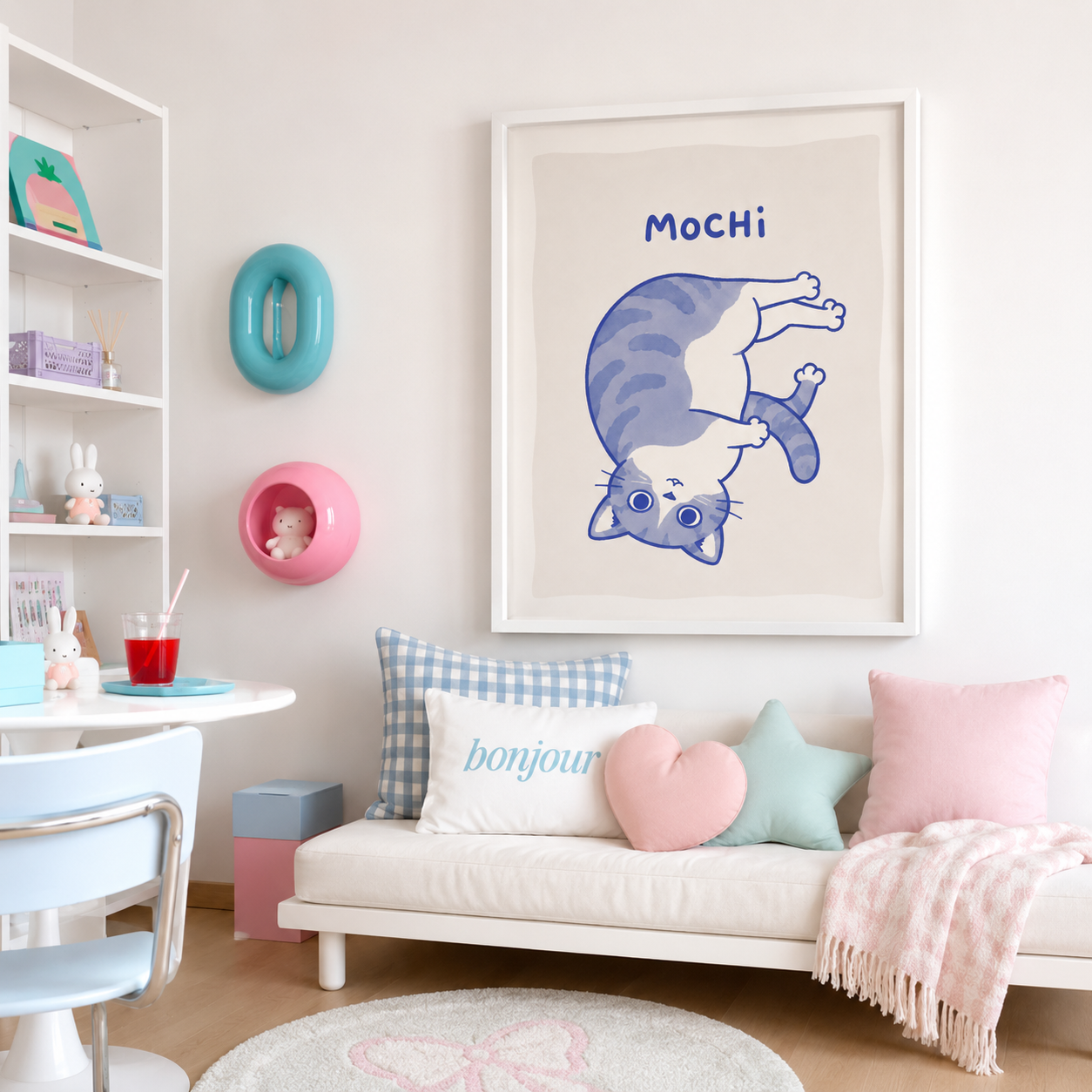 Custom Cute Cat Portrait Canvas Aura Canvas