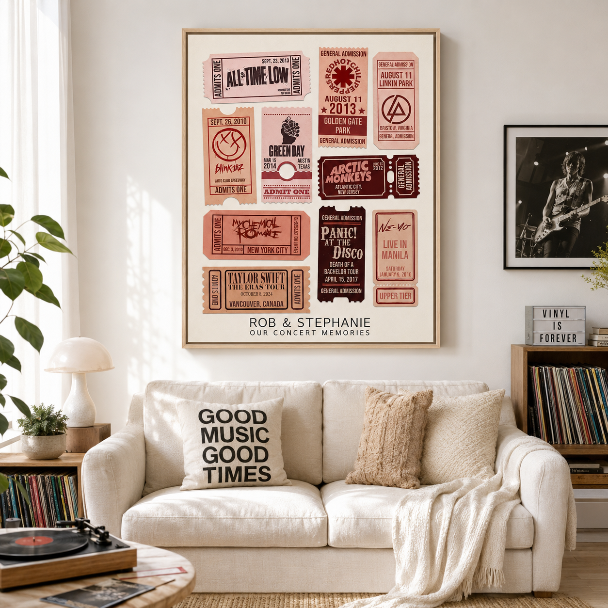 Custom Concert Ticket Collage Canvas Aura Canvas