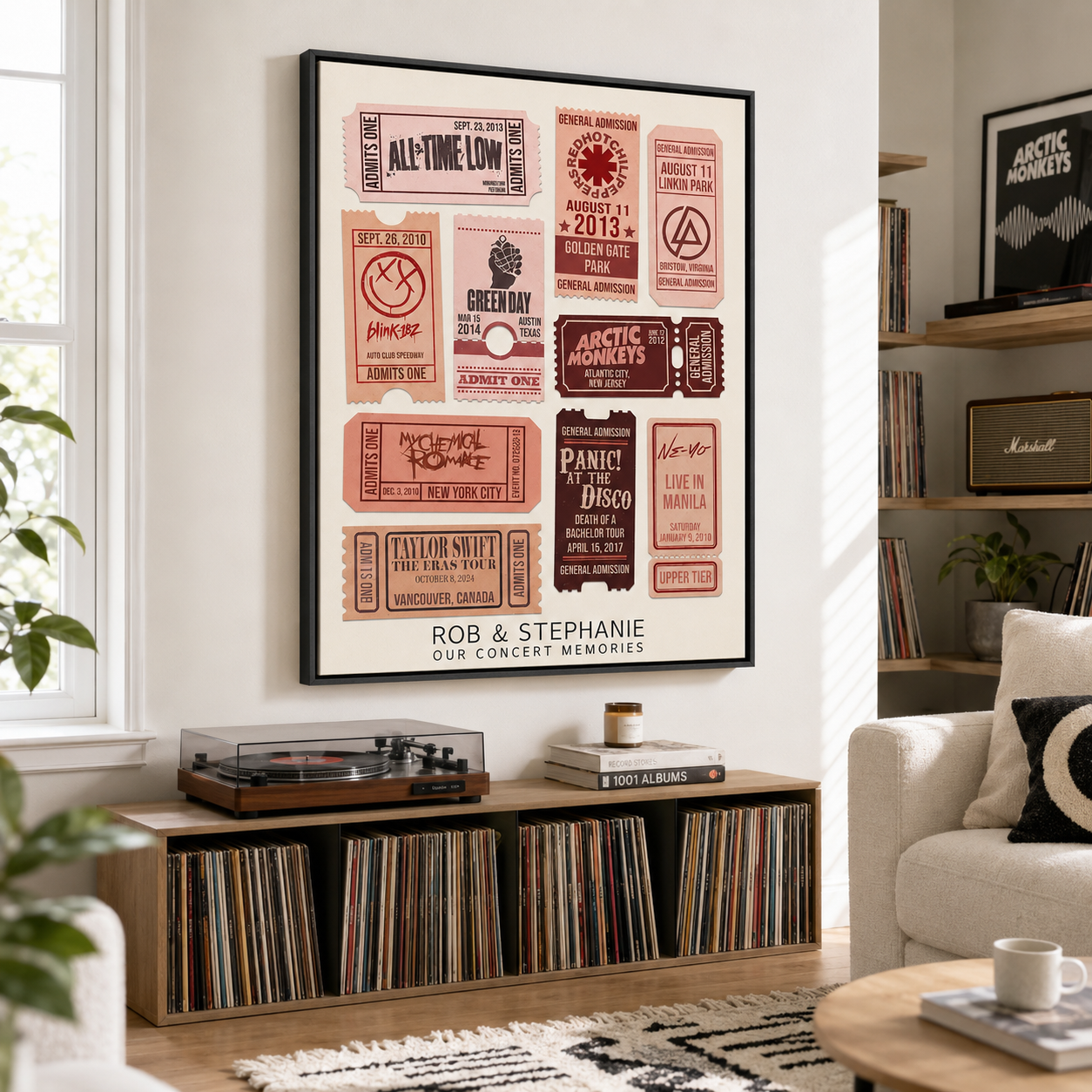 Custom Concert Ticket Collage Canvas Aura Canvas