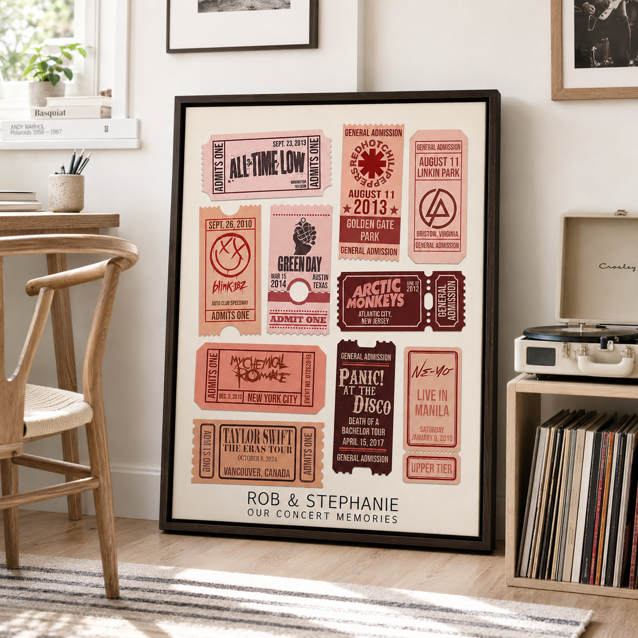 Custom Concert Ticket Collage Canvas Aura Canvas