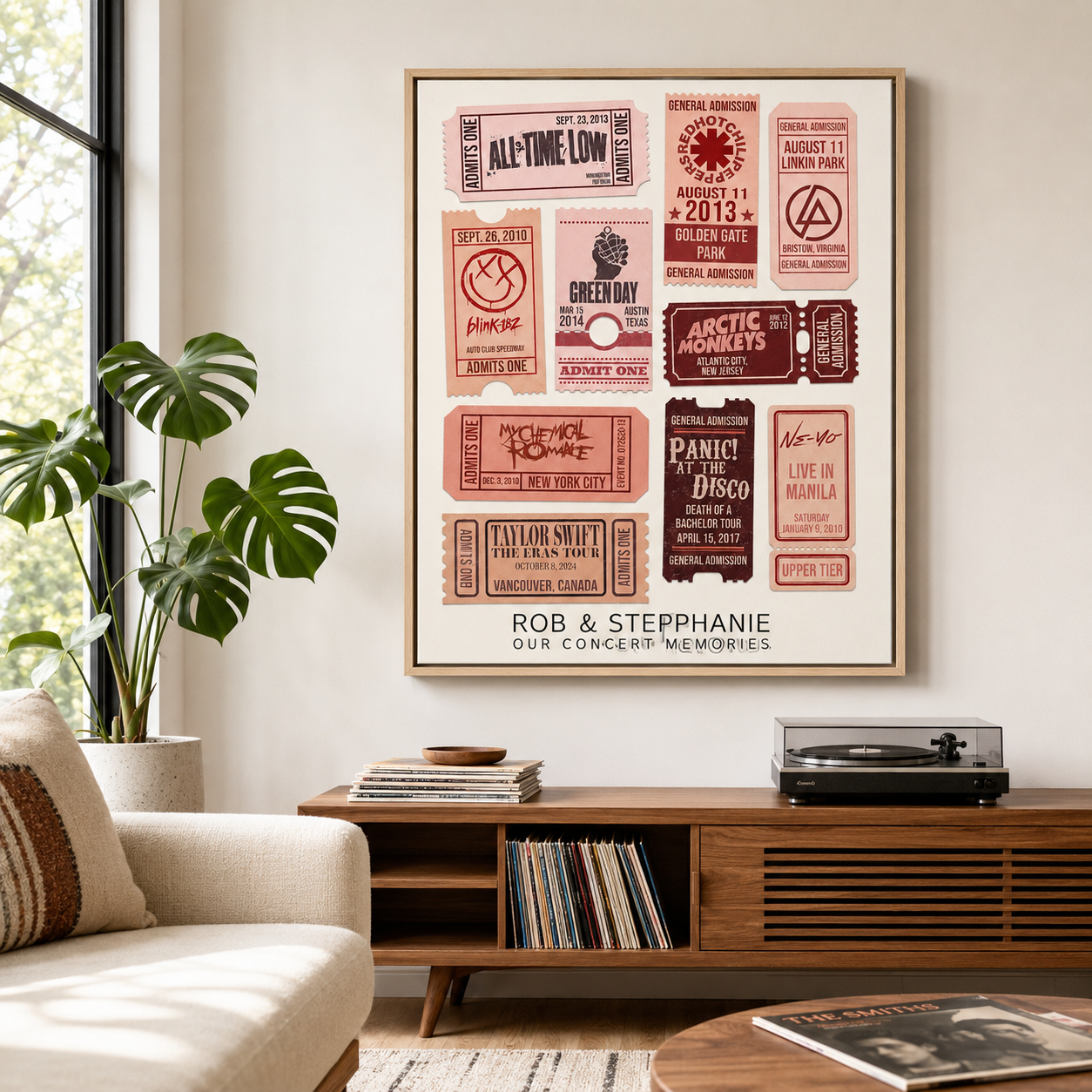 Custom Concert Ticket Collage Canvas Aura Canvas
