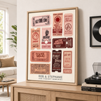 Custom Concert Ticket Collage Canvas Aura Canvas