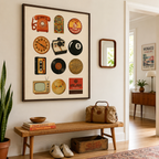Retro Nostalgia Icons Canvas Wall Art Aura Canvas
