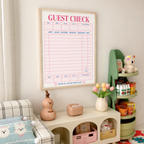 Retro Guest Check Canvas Wall Art Aura Canvas