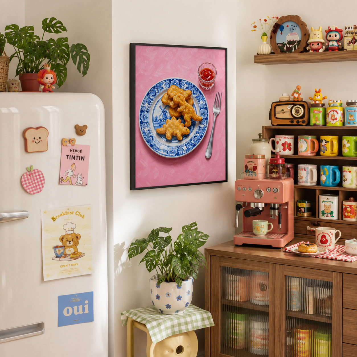 Dino Nugget Canvas Wall Art Aura Canvas