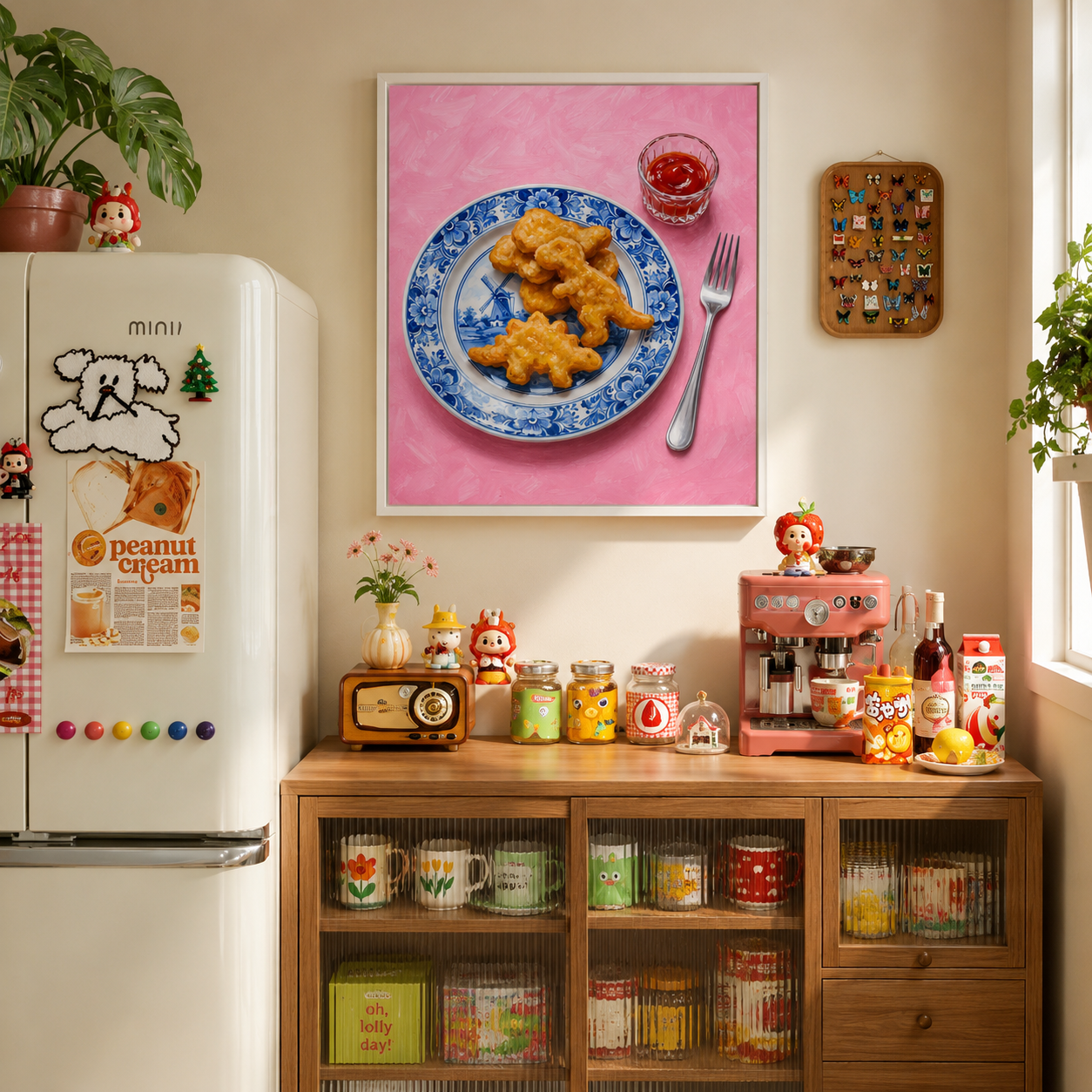 Dino Nugget Canvas Wall Art Aura Canvas