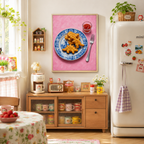 Dino Nugget Canvas Wall Art Aura Canvas
