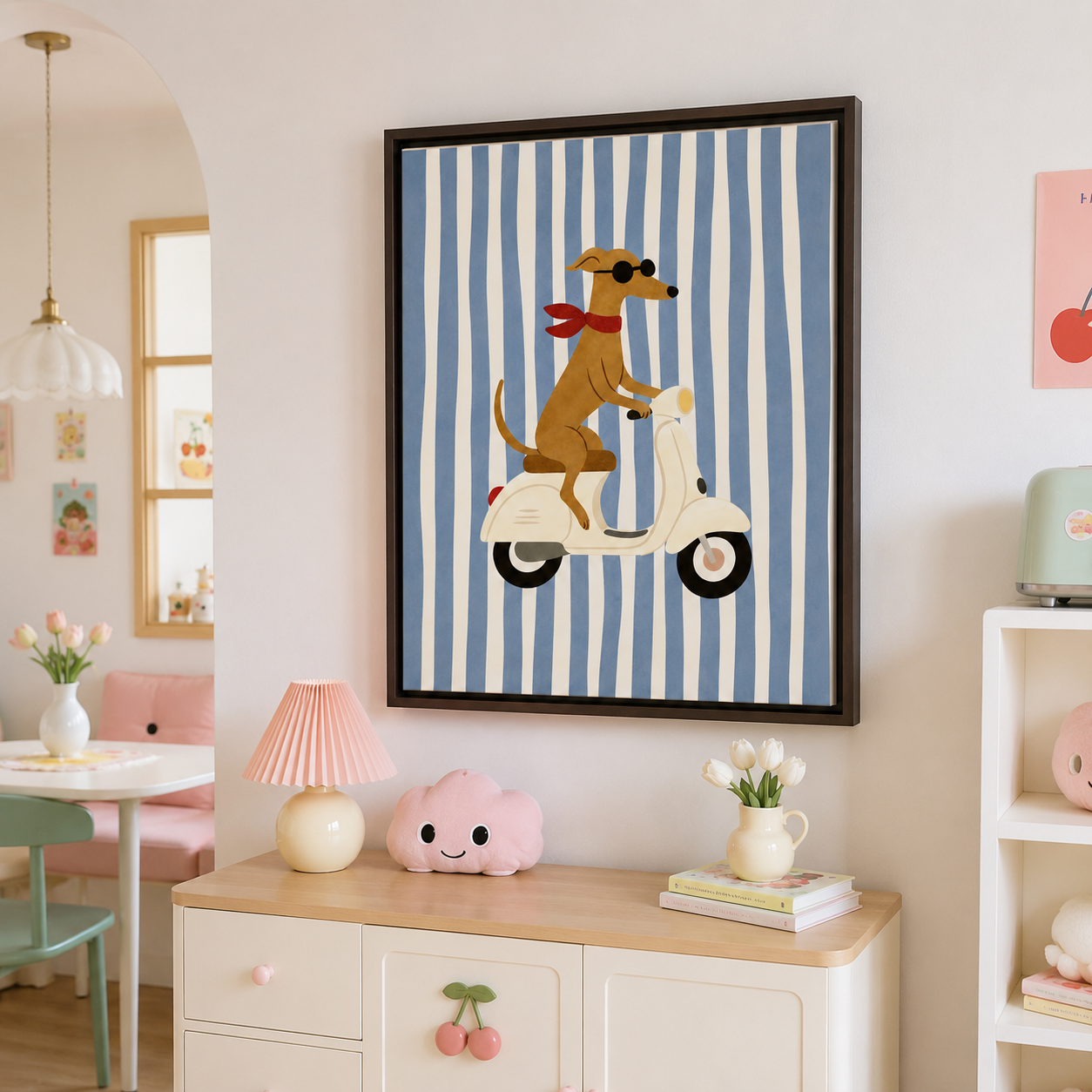 Scooter Dog Canvas Wall Art Aura Canvas