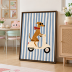 Scooter Dog Canvas Wall Art Aura Canvas