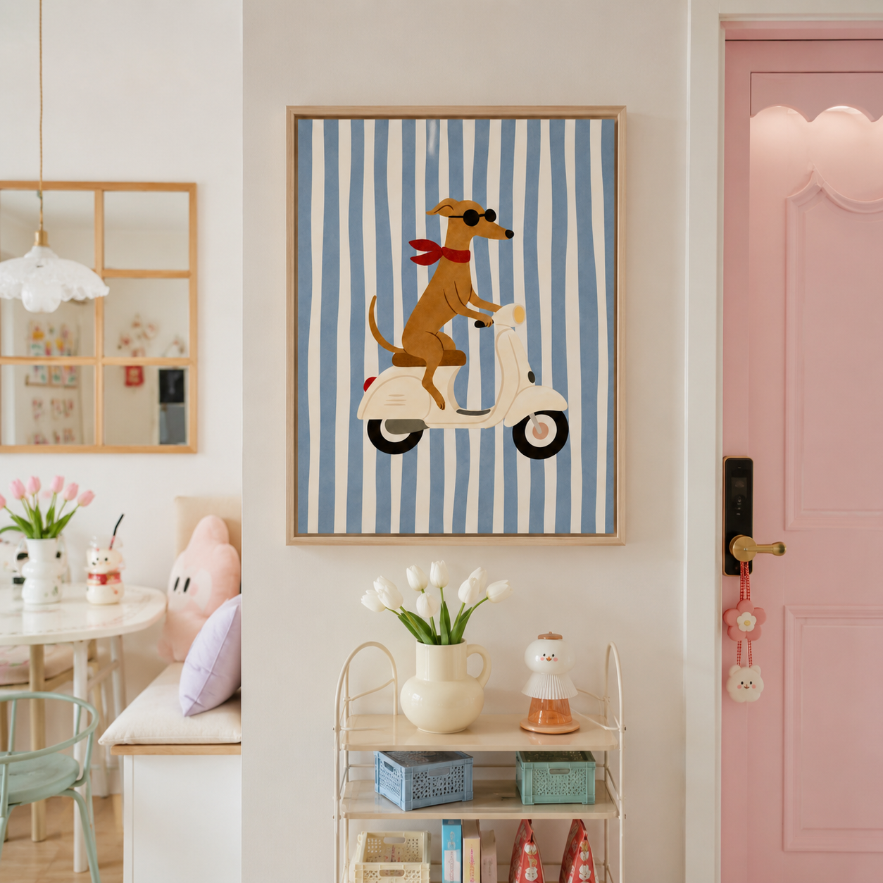 Scooter Dog Canvas Wall Art Aura Canvas