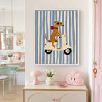 Scooter Dog Canvas Wall Art Aura Canvas