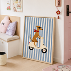 Scooter Dog Canvas Wall Art Aura Canvas