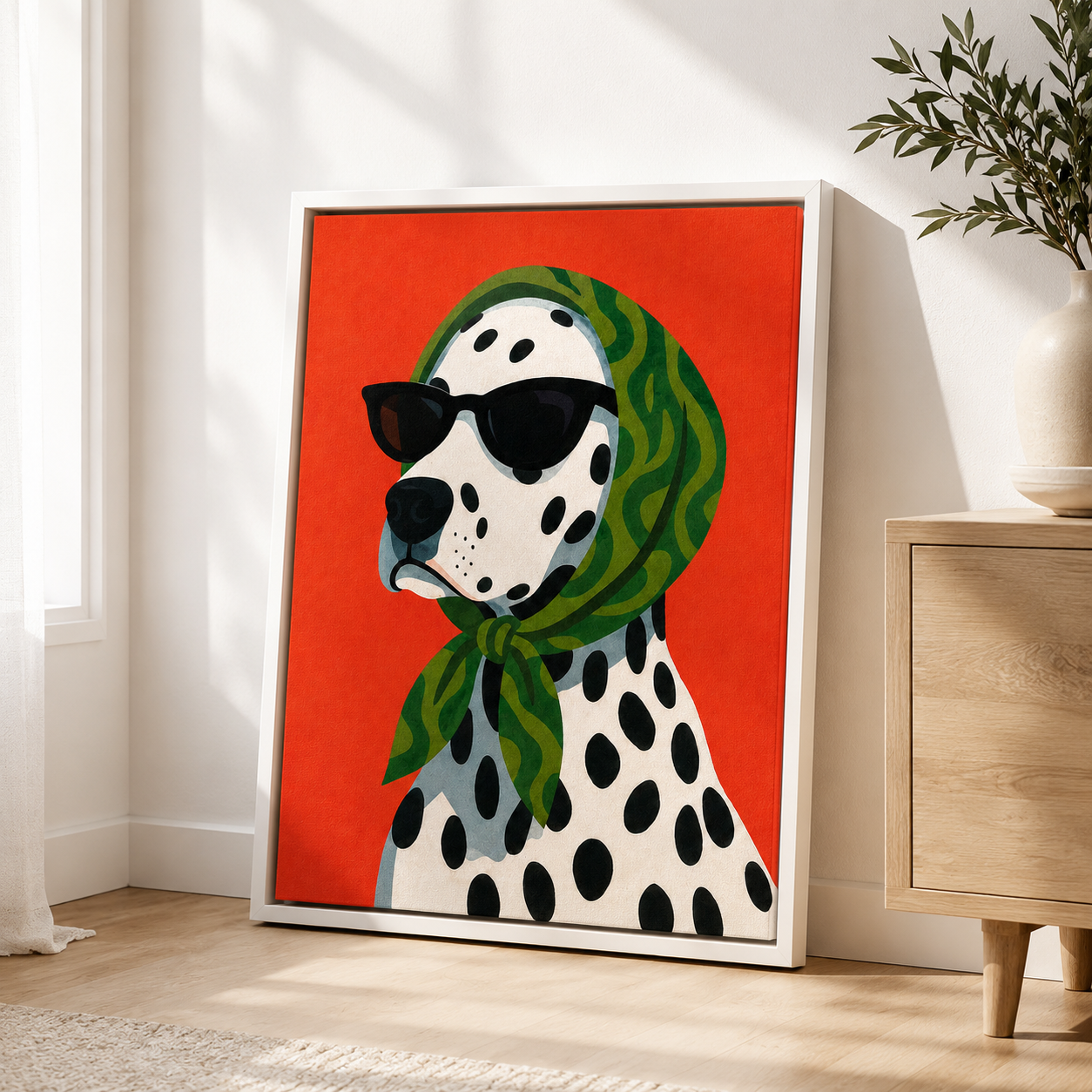 Stylish Dalmatian Dog Canvas Wall Art Aura Canvas