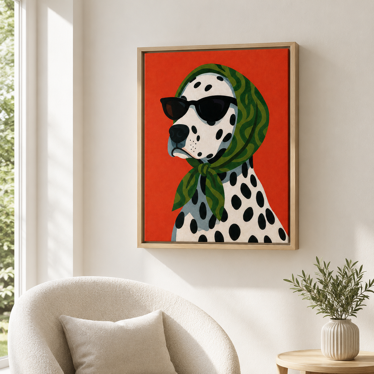 Stylish Dalmatian Dog Canvas Wall Art Aura Canvas