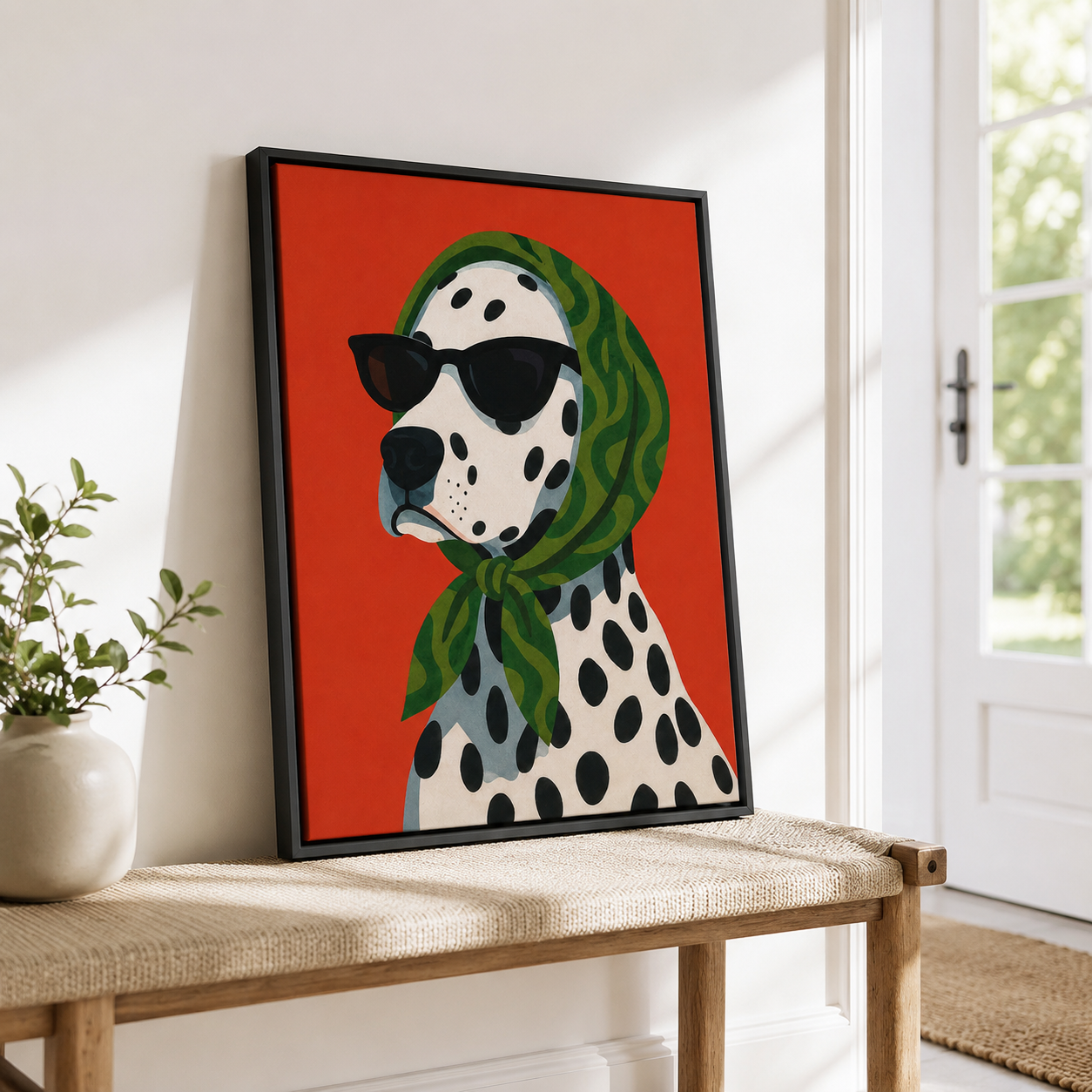 Stylish Dalmatian Dog Canvas Wall Art Aura Canvas