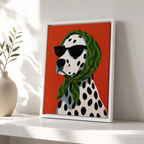 Stylish Dalmatian Dog Canvas Wall Art Aura Canvas