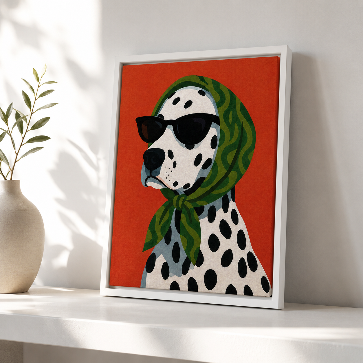 Stylish Dalmatian Dog Canvas Wall Art Aura Canvas