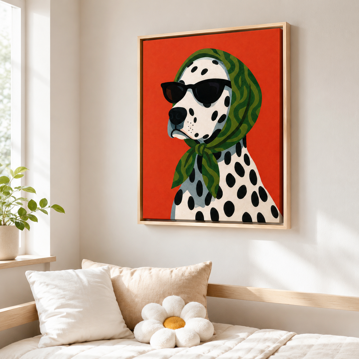 Stylish Dalmatian Dog Canvas Wall Art Aura Canvas