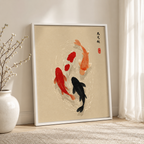 Japanese Koi Fish Canvas Wall Art Aura Canvas