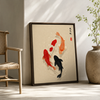 Japanese Koi Fish Canvas Wall Art Aura Canvas