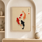 Japanese Koi Fish Canvas Wall Art Aura Canvas