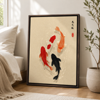 Japanese Koi Fish Canvas Wall Art Aura Canvas