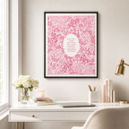 Pink Floral Motivational Quote Canvas Wall Art Aura Canvas