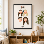 Custom Love Story Portrait Canvas Aura Canvas