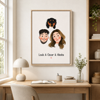 Custom Love Story Portrait Canvas Aura Canvas