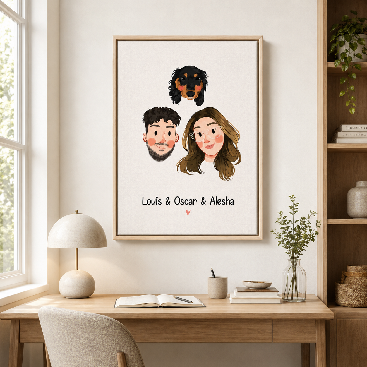 Custom Love Story Portrait Canvas Aura Canvas
