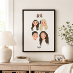 Custom Love Story Portrait Canvas Aura Canvas