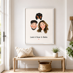 Custom Love Story Portrait Canvas Aura Canvas