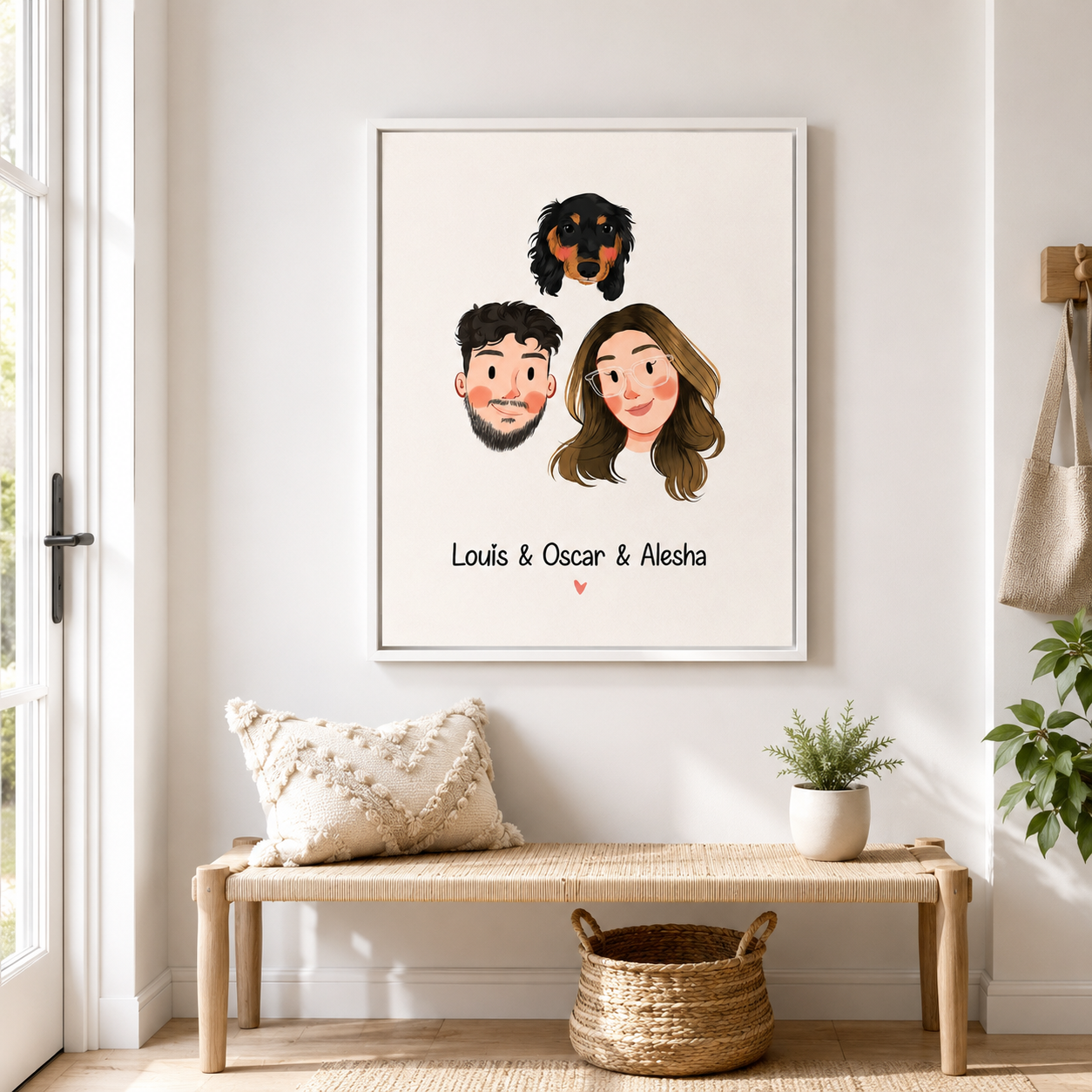 Custom Love Story Portrait Canvas Aura Canvas