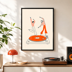 Dancing On Vinyl Canvas Wall Art Aura Canvas