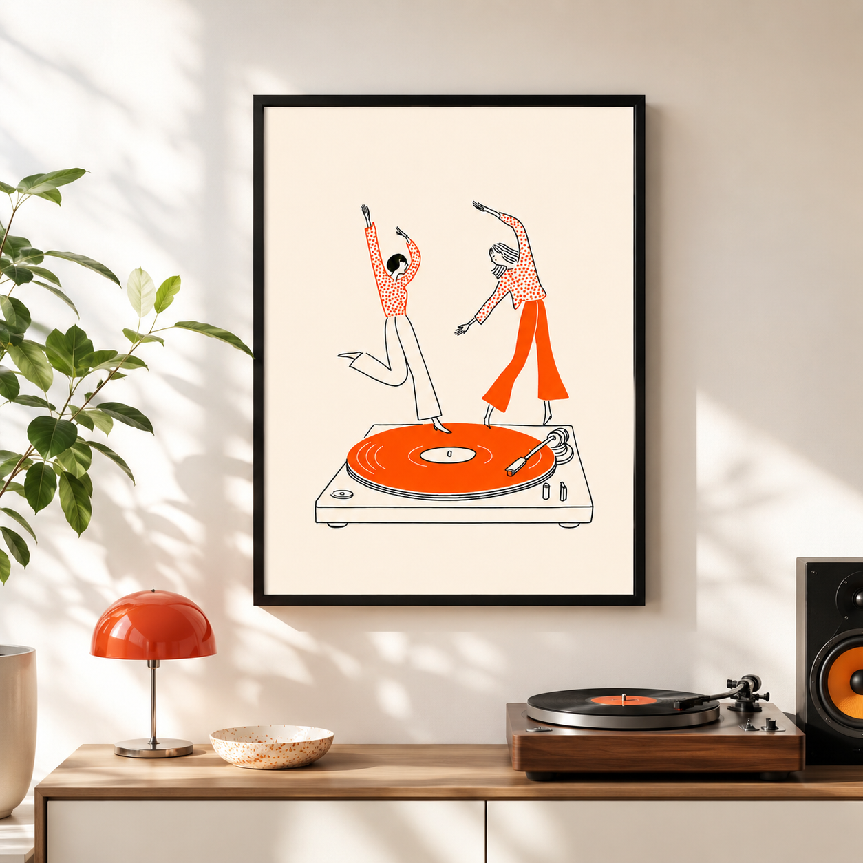 Dancing On Vinyl Canvas Wall Art Aura Canvas