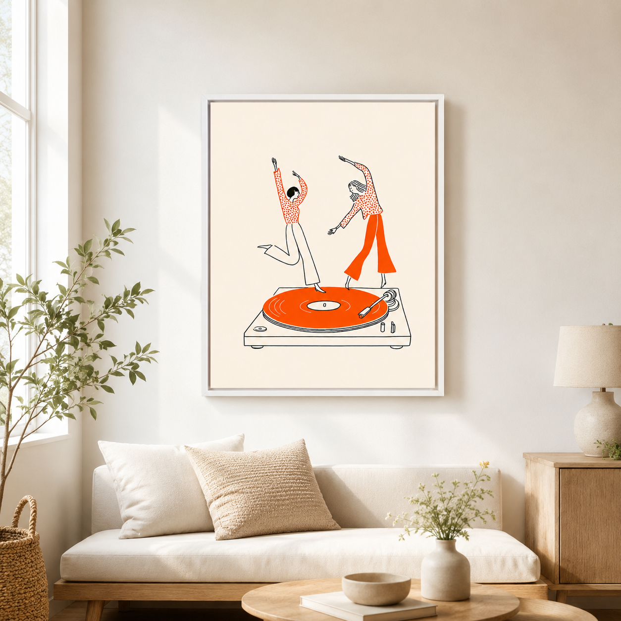 Dancing On Vinyl Canvas Wall Art Aura Canvas