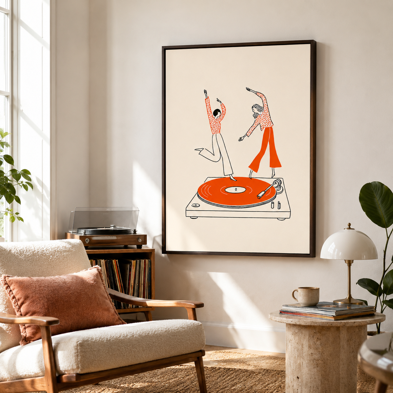Dancing On Vinyl Canvas Wall Art Aura Canvas