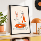 Dancing On Vinyl Canvas Wall Art Aura Canvas