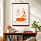 Dancing On Vinyl Canvas Wall Art Aura Canvas