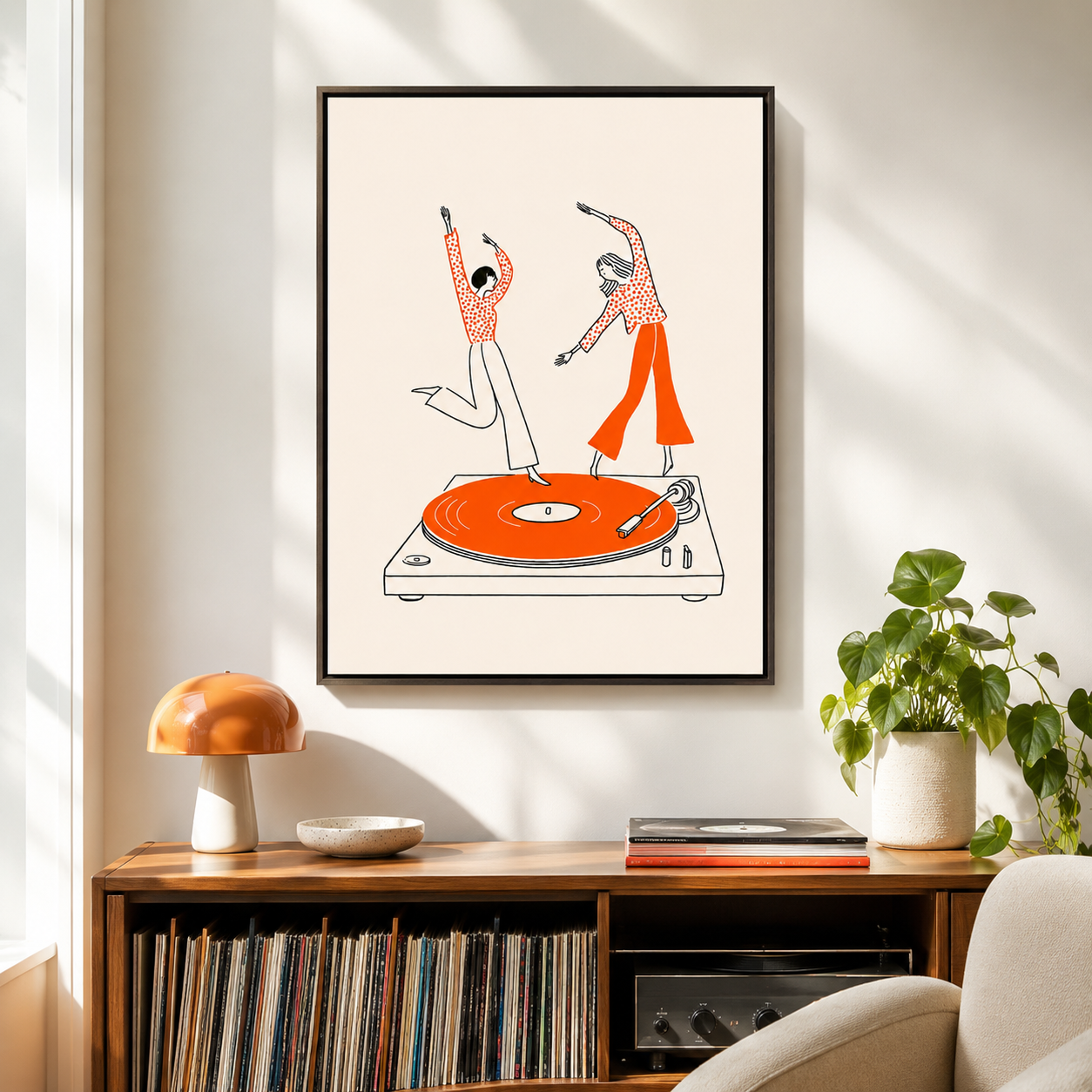 Dancing On Vinyl Canvas Wall Art Aura Canvas