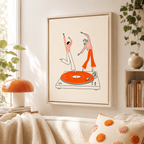 Dancing On Vinyl Canvas Wall Art Aura Canvas