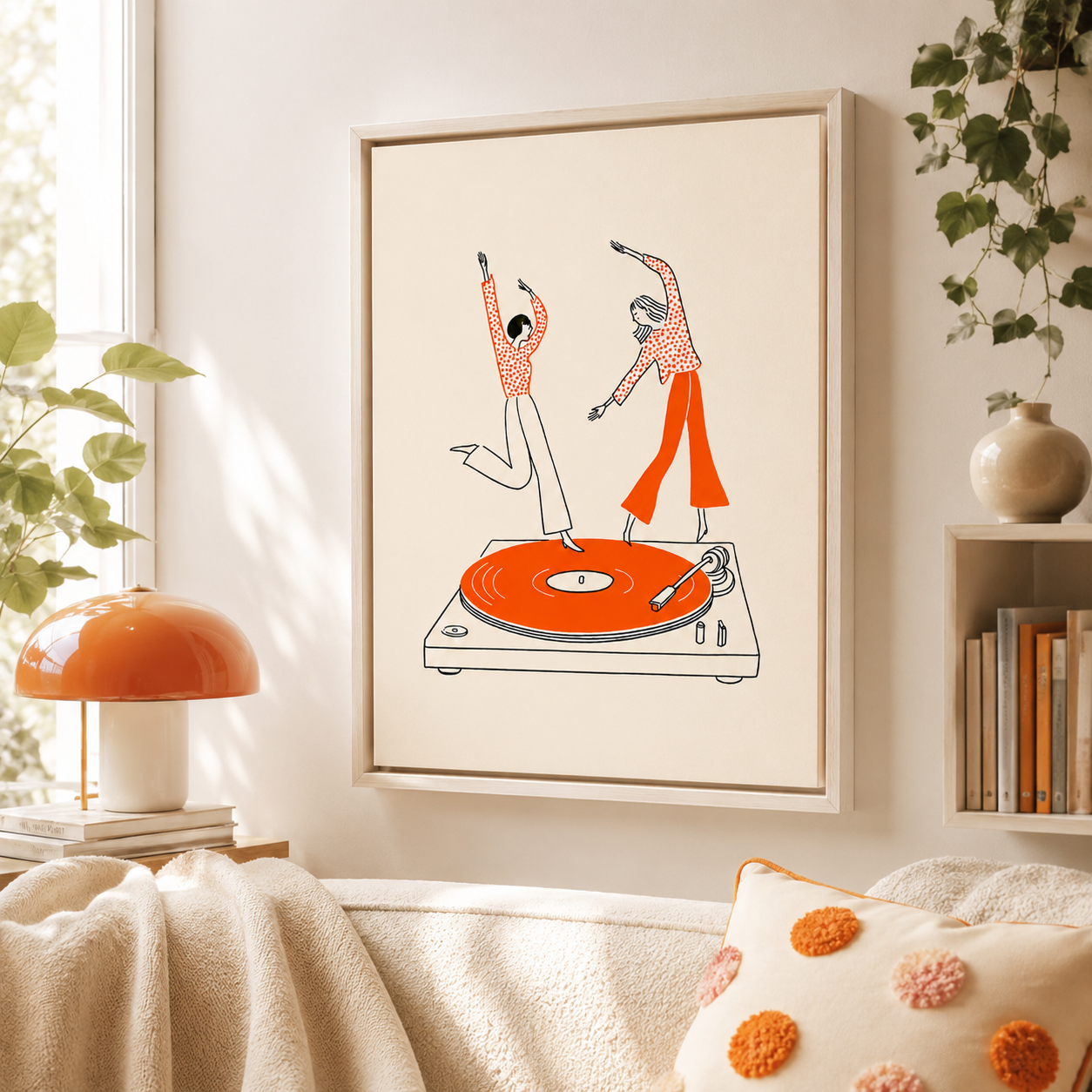 Dancing On Vinyl Canvas Wall Art Aura Canvas