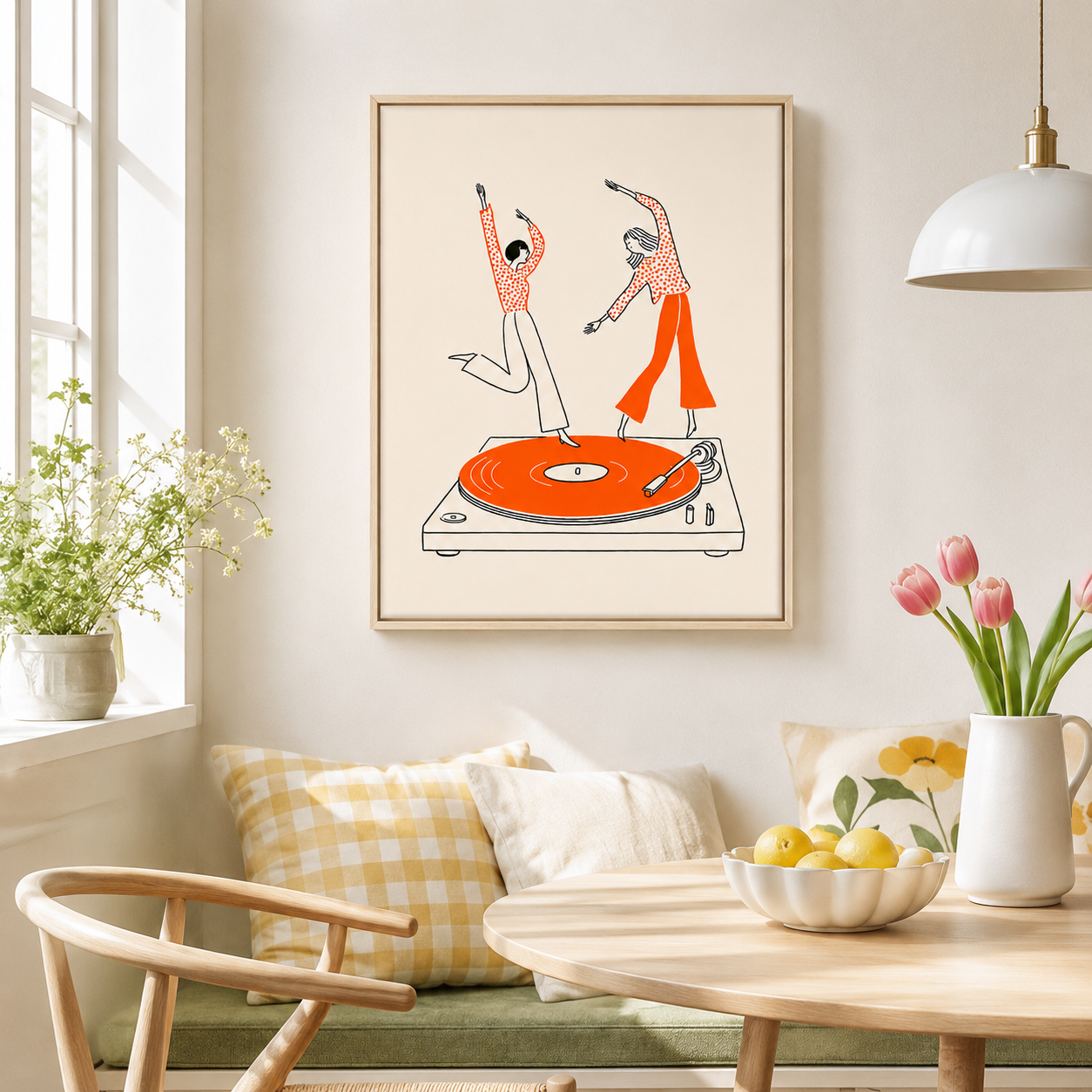 Dancing On Vinyl Canvas Wall Art Aura Canvas