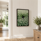 Black Cat Daisy Field Canvas Wall Art Aura Canvas