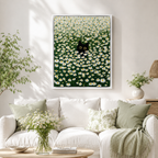 Black Cat Daisy Field Canvas Wall Art Aura Canvas