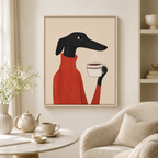 Dachshund Coffee Canvas Wall Art Aura Canvas