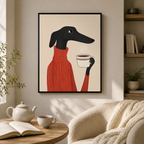 Dachshund Coffee Canvas Wall Art Aura Canvas
