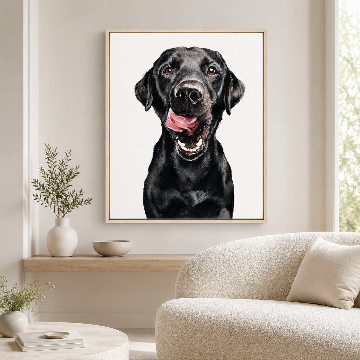 Custom Hand Painted Dog Portrait Canvas Aura Canvas
