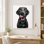 Custom Hand Painted Dog Portrait Canvas Aura Canvas
