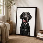 Custom Hand Painted Dog Portrait Canvas Aura Canvas